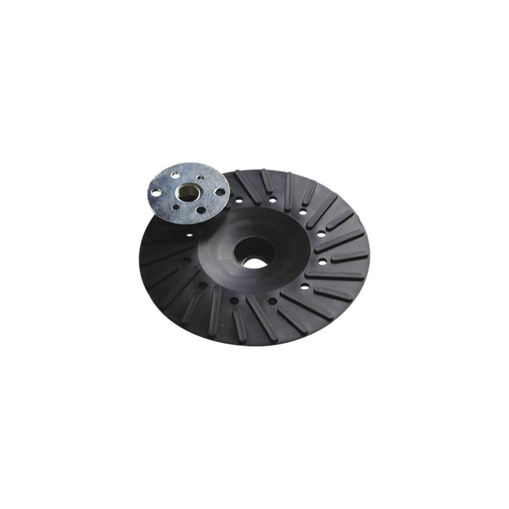 Plateau caoutchouc ventilé écrou M14 Pour disque fibre - D. 180 mm - 187.06 - Leman