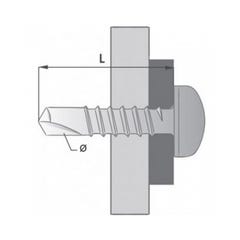 Vis autoperceuse tête cylindrique empreinte Philips acier zingué (boîte) SCELL-IT - Ø mm: 3.9 - Long. mm: 19 - Qté / boîte: 500 1