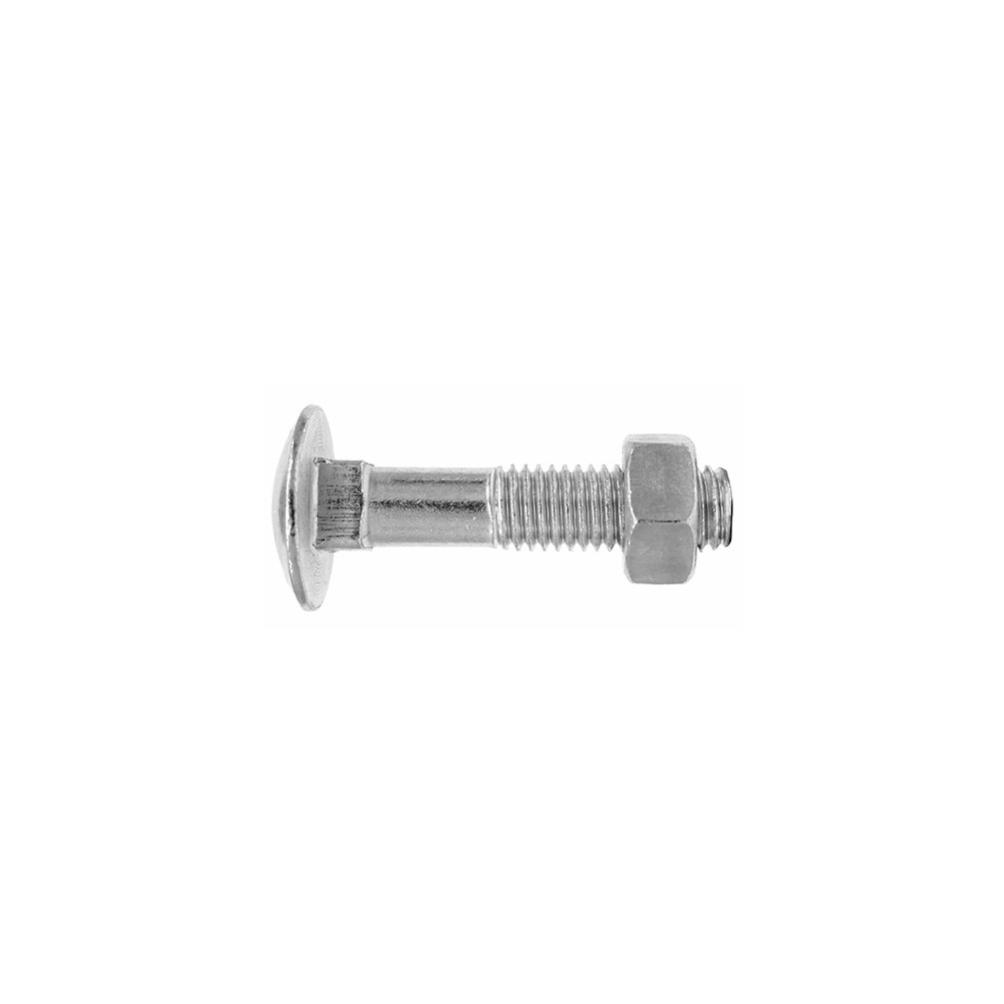 25 vis métrique SQ12, tête ronde collet carré et écrou hexagonal M12 x 70 mm DIN603-934 zingué - D603912070 - Index