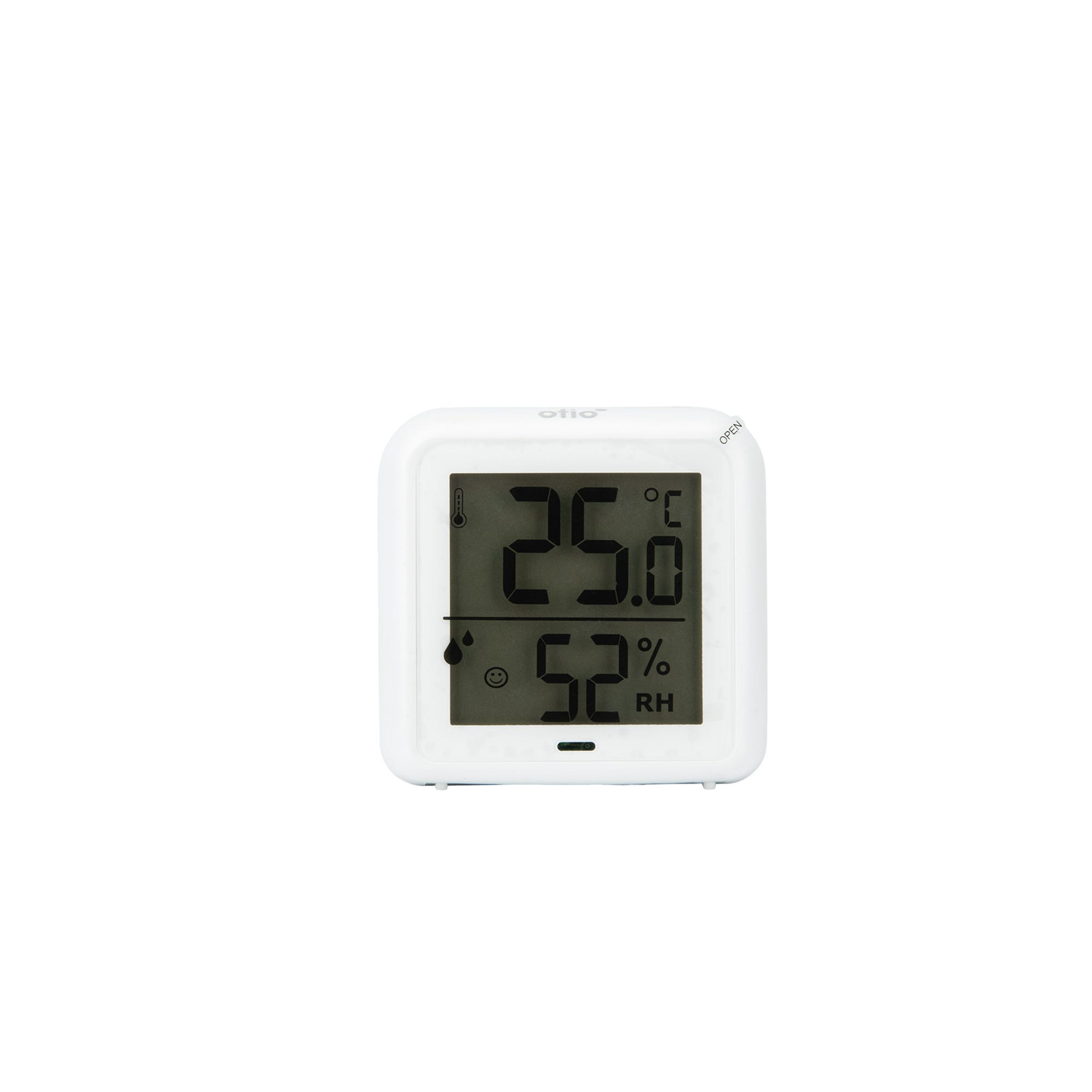 Thermomètre - hygromètre intérieur blanc à piles - Otio 1