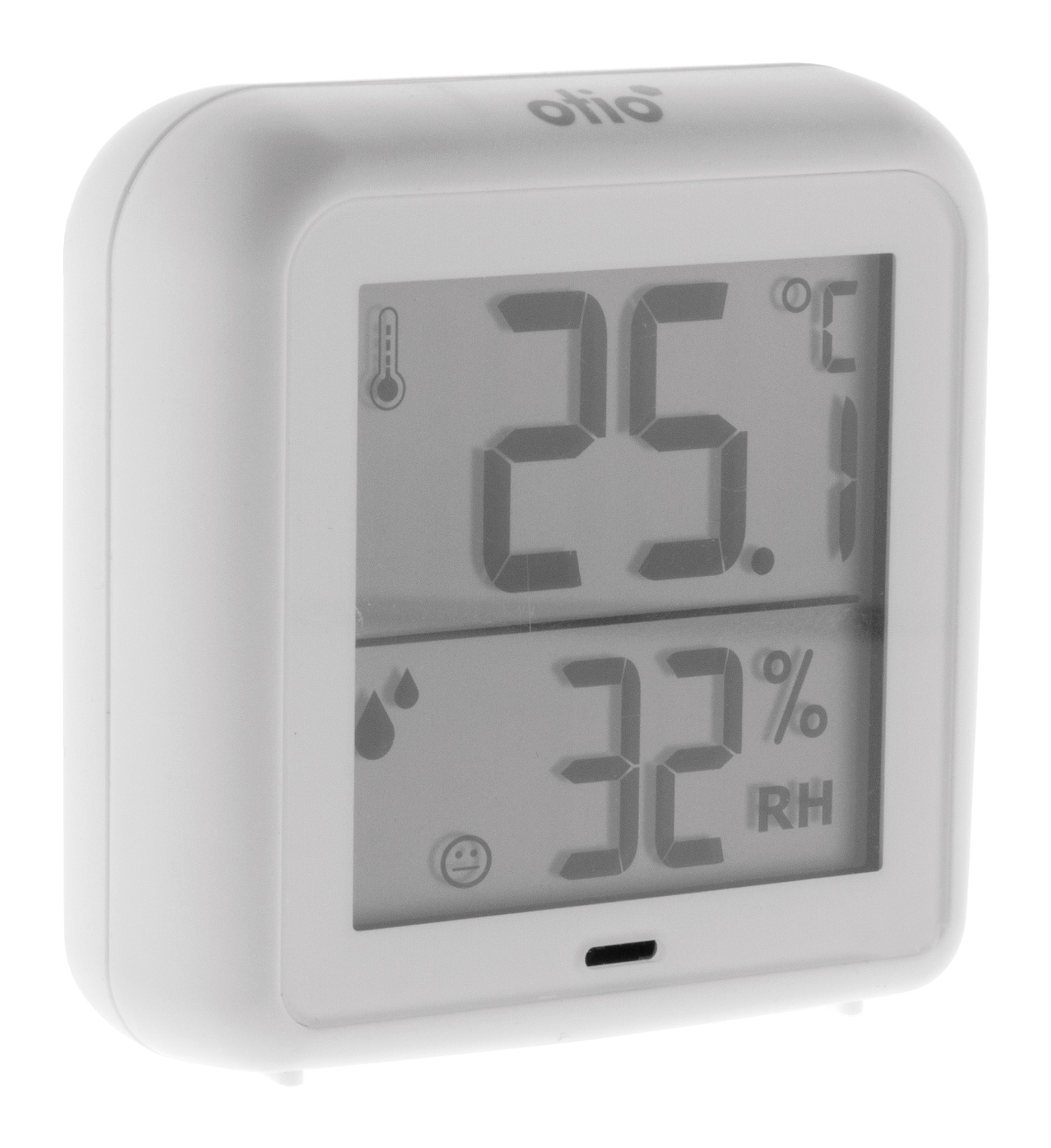 Thermomètre - hygromètre intérieur blanc à piles - Otio
