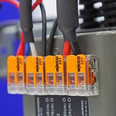 Lot de 5 bornes de raccordement S221 COMPACT - Connexion rapide - 2 conducteurs avec leviers 6mm² - Orange - Wago 3