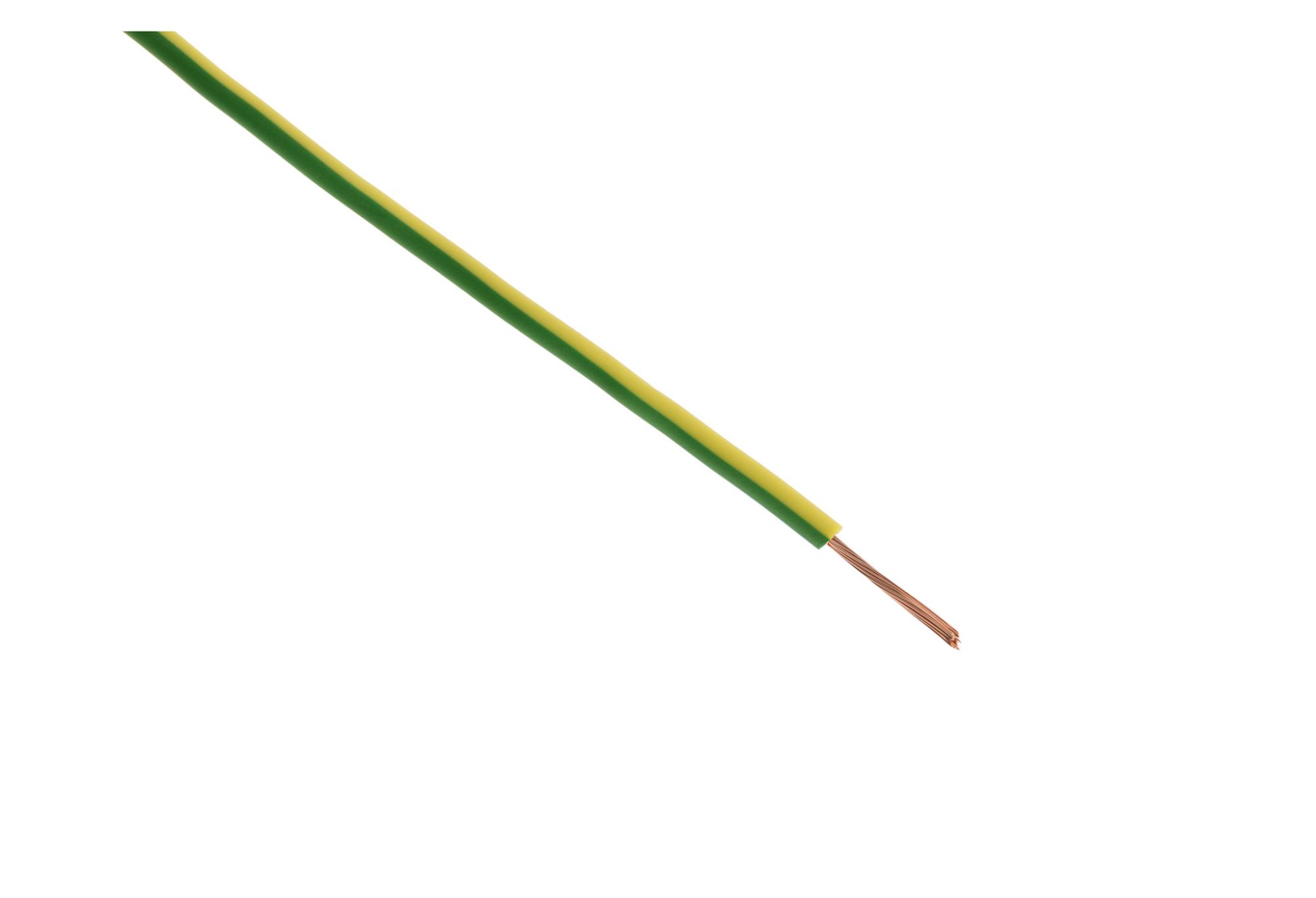 Fil d'alimentation électrique HO7VK 1x2,5 Vert/Jaune - 10m