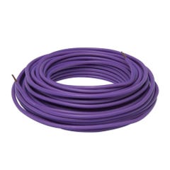 Fil d'alimentation électrique HO7V-U 1,5mm² Violet - 10m 0