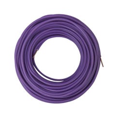 Fil d'alimentation électrique HO7V-U 1,5mm² Violet - 10m 3