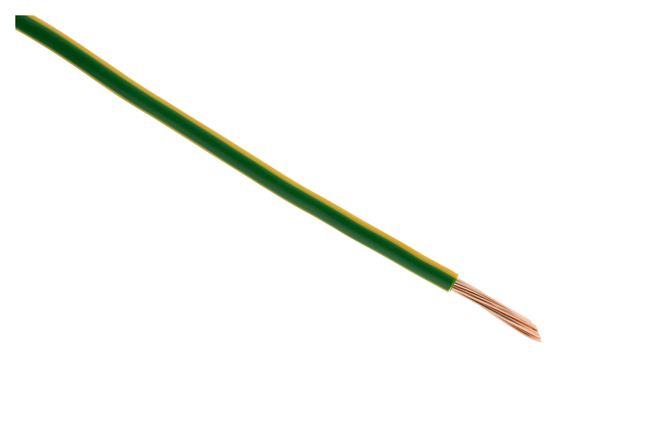 Fil d'alimentation électrique HO7V-R 6mm² Vert/Jaune - 5m