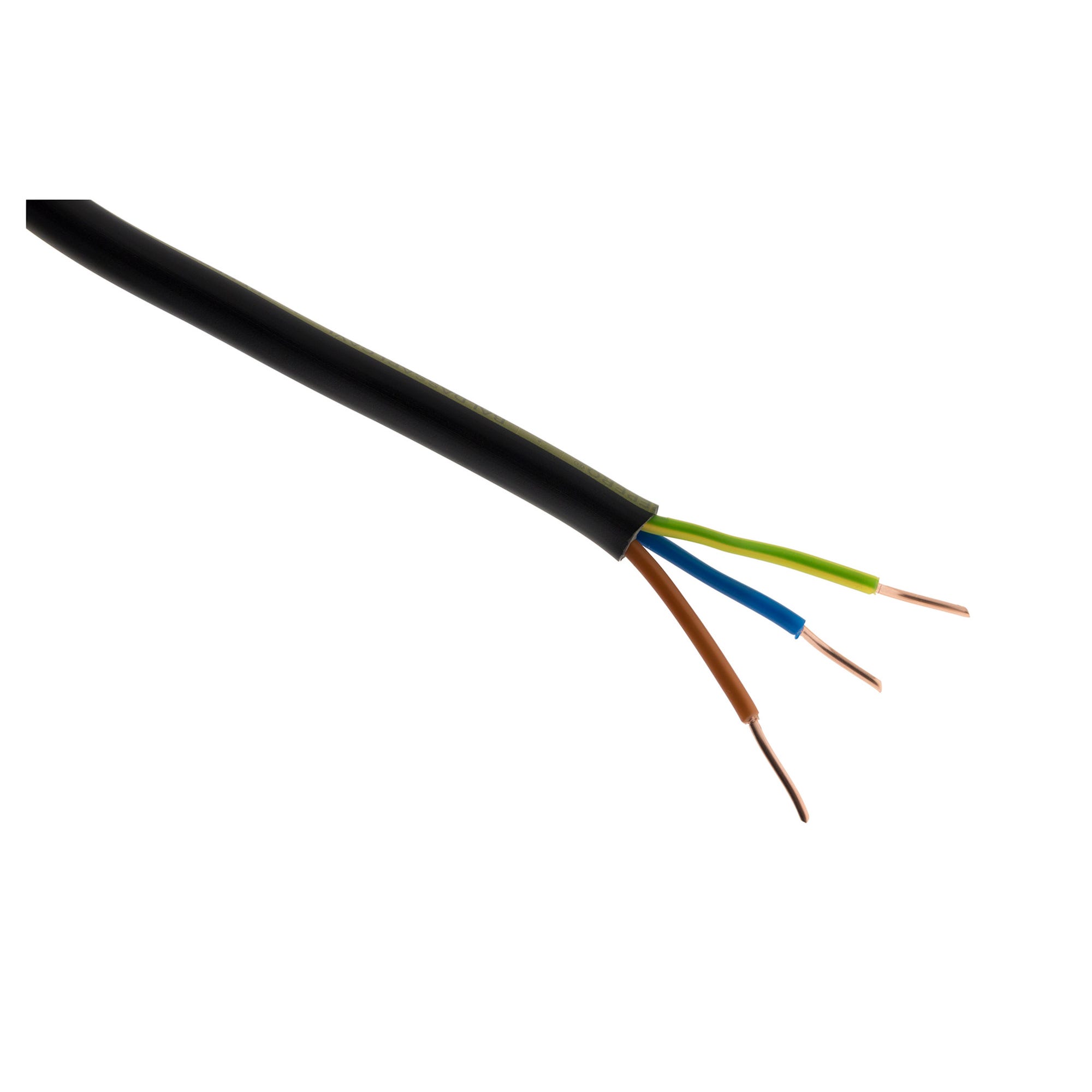 Câble d'alimentation électrique U1000R2V 3G6 Noir - 100m 0