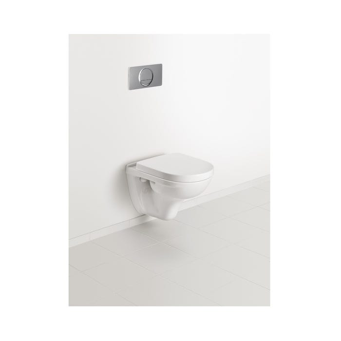 WC suspendu compact sans bride O.novo VILLEROY ET BOCH 36 x 49 cm + abattant 2