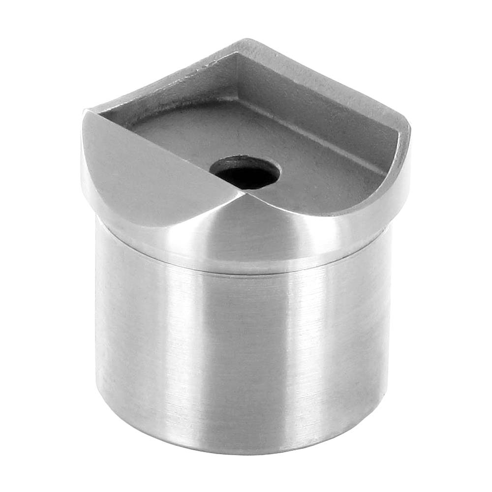 Raccord de jonction poteau-Tube pour tube Diam 42,4 x 2mm inox brossé 4,2