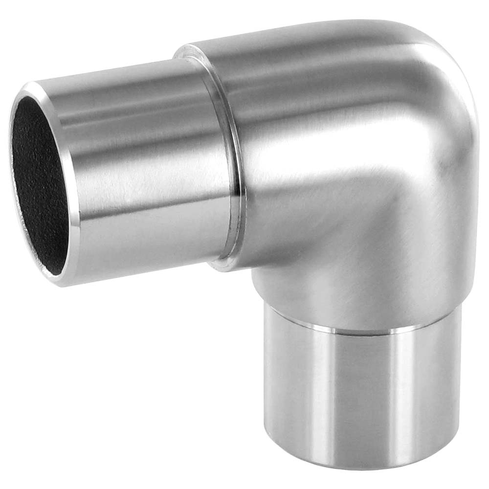 Raccord angle arrondi 90°, pour tube Diam 42,4 x 2mm, en inox brossé 4,2