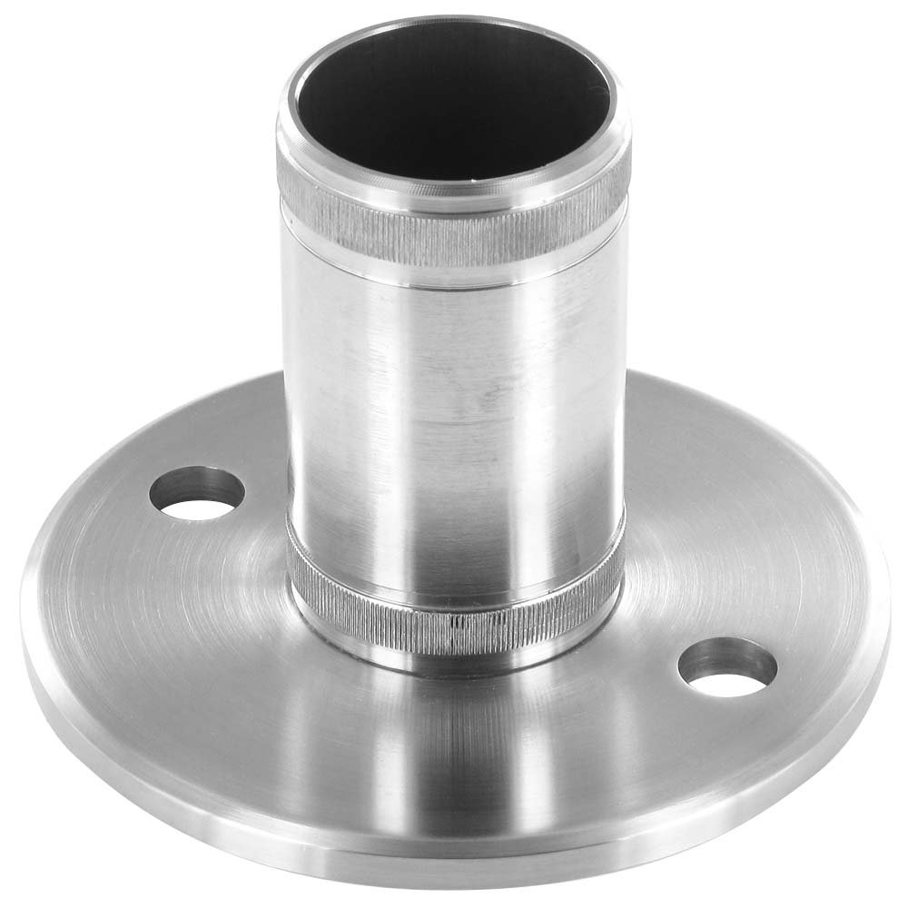 Platine à manchonner Diam 100mm, pour tube Diam 42,4 x 2mm, Inox brossé 7