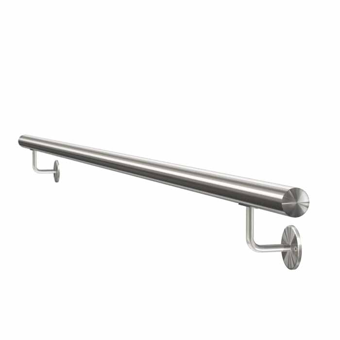 MAIN-COURANTE INOX A 2 SUPPORTS PRÊT-Â-POSER 120 0