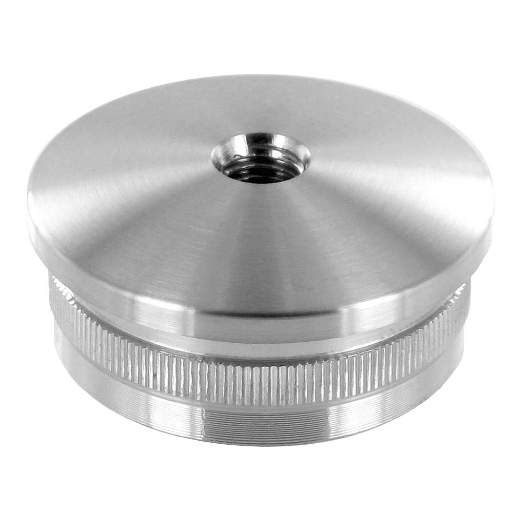 Terminaison Bombée Fileté M8 pour Tube Diam 42.4mm, épaisseur 2mm, inox Brossé 4,2
