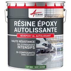 Résine Epoxy Autolissante Sols - Revepoxy Al - Vert Herbe - Ral 6010 - 5 Kg - Arcane Industries