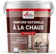 Peinture A La Chaux Naturelle Et Saine - Nuances Minerales Chaux - Gingembre Grege - 30 M² (5 Kg En 1 Couche)