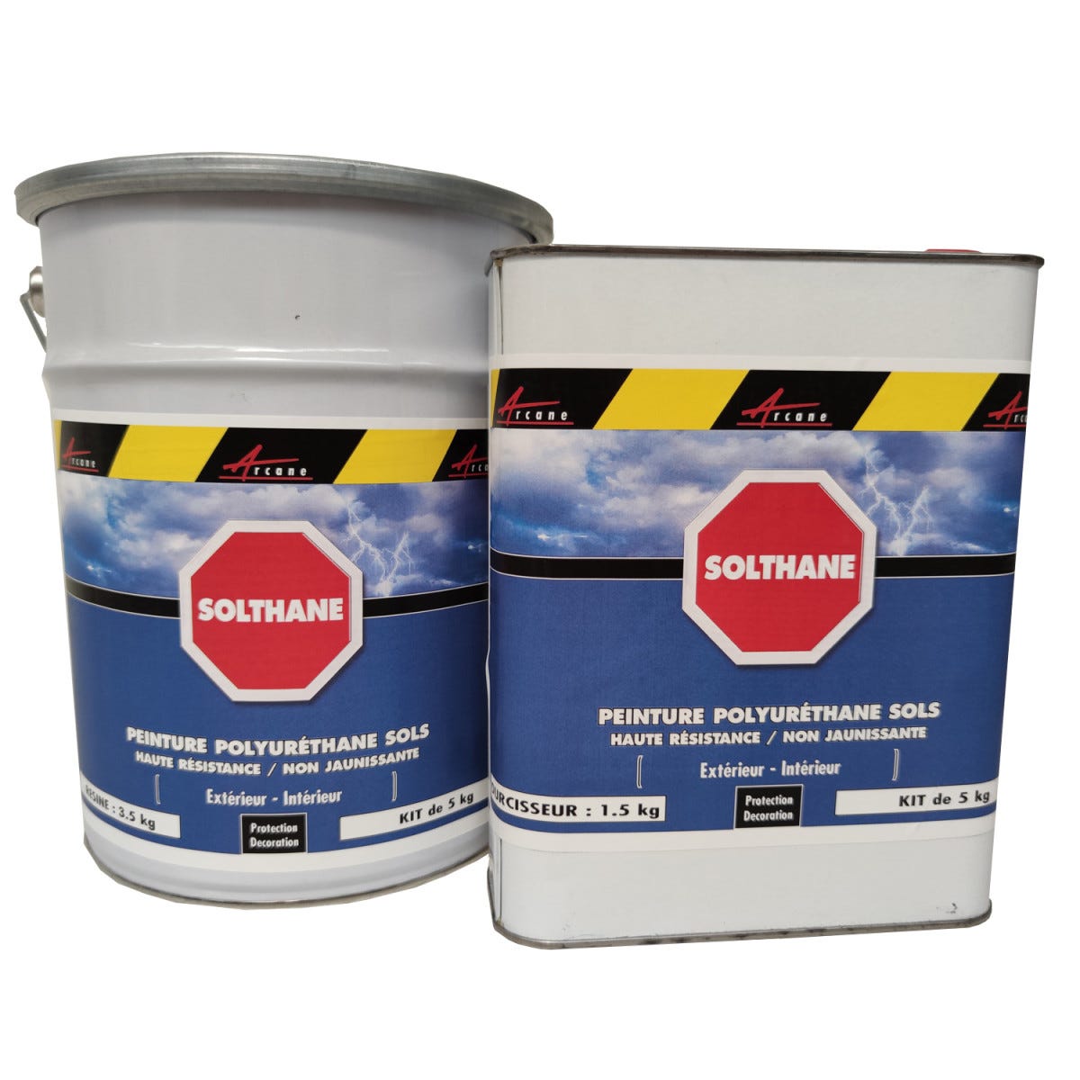 Peinture polyuréthane pour béton haute résistance non jaunissante - SOLTHANE - 25 kg - Gris 2 - RAL 7046 - ARCANE INDUSTRIES 2