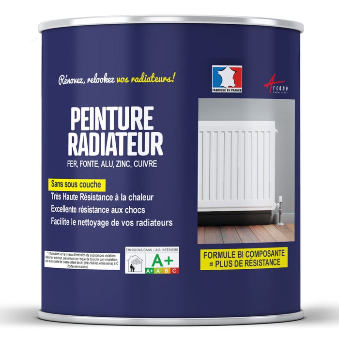 Peinture Radiateur fonte acier alu - PEINTURE RADIATEUR - 1 kg (jusqu'à 5 m² en 2 couches) - Vert Reseda - RAL 6011 - ARCANE INDUSTRIES 2