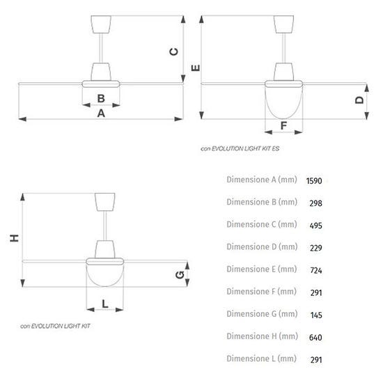NORDIK EVOLUTION - Ventilateur plafonnier blanc 160 cm - VPNE160 - VORTICE 4