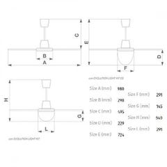 NORDIK EVOLUTION - Ventilateur plafonnier ronce de noyer 120 cm - VPNEN120 - VORTICE 4