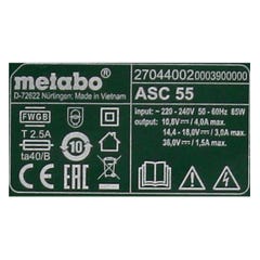 Pack énergie 18V LIHD (3x4,0 AH) avec chargeur ASC 55 - METABO 685132000 3