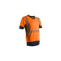 KOMO T-shirt MC, orange HV/marine, 55%CO/45%PES, 150g/m² - COVERGUARD - Taille S