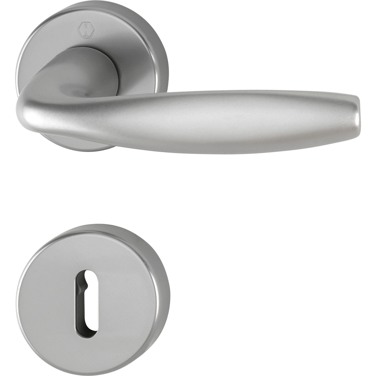 Poignée ligne New York modèle 1810/42K/42KS clé L - Carré de 7 montage rapide - Gris aspect Inox