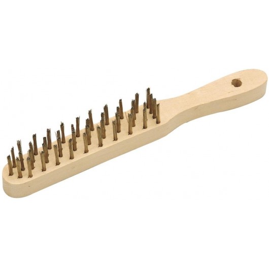 MOB - Brosse métallique à manche en bois