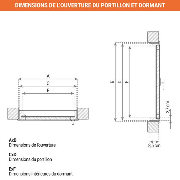 Trappe de grenier pour une ouverture de 60x80cm - DWK60X80 1