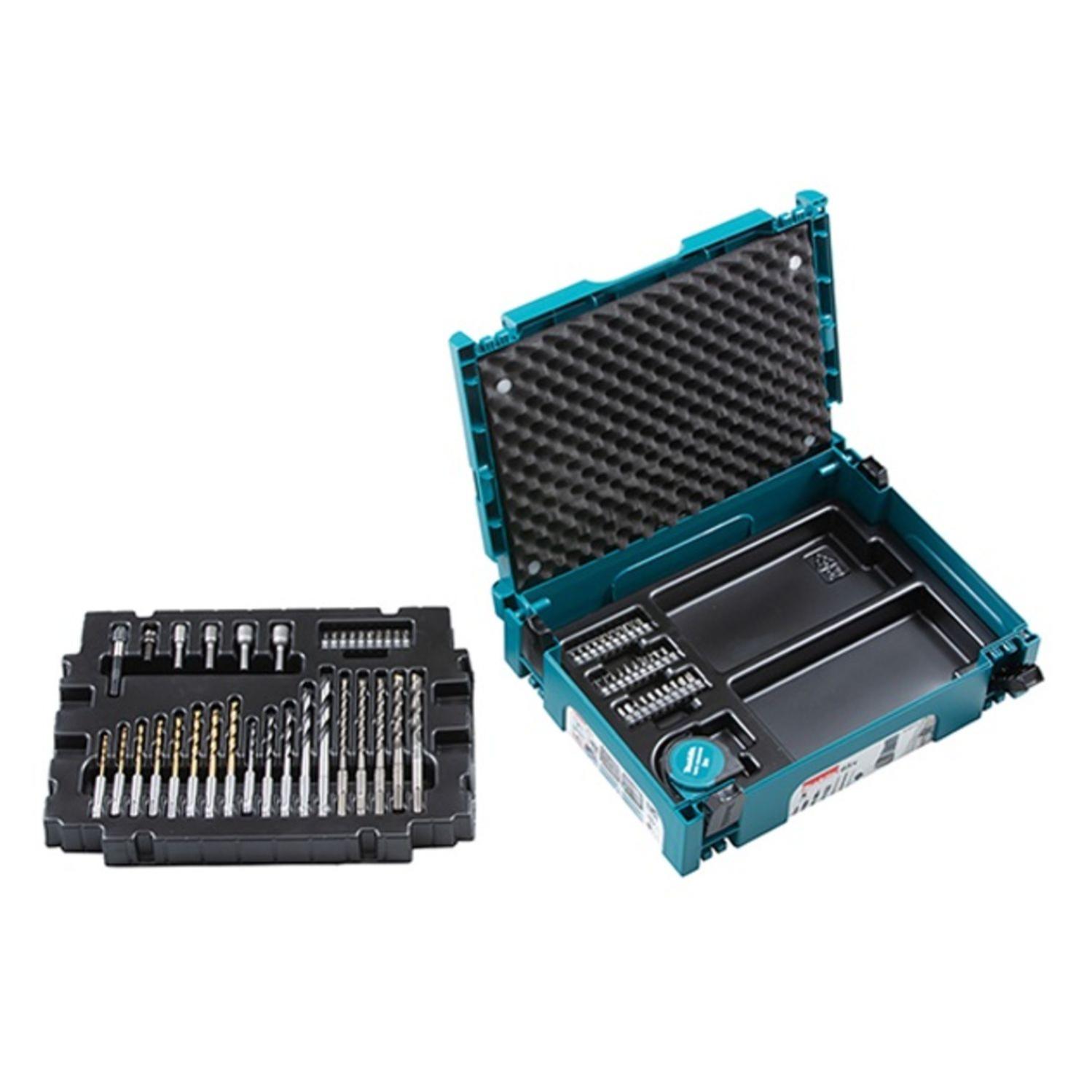 Kit d'outils vissage/perçage SDS Plus 65 pièces en coffret MAKPAC - MAKITA - B-69478