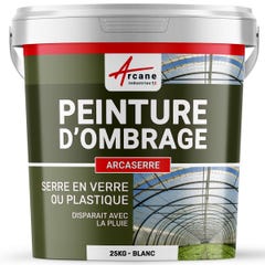 Peinture d'ombrage serres plastiques vitrages agricoles ou industriels - ARCASERRE - 25 kg - Blanc - ARCANE INDUSTRIES