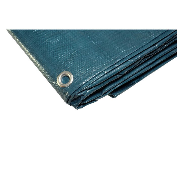 Bâche plastique 4x5 m bleue et verte 150g/m² - bâche de protection polyéthylène 2