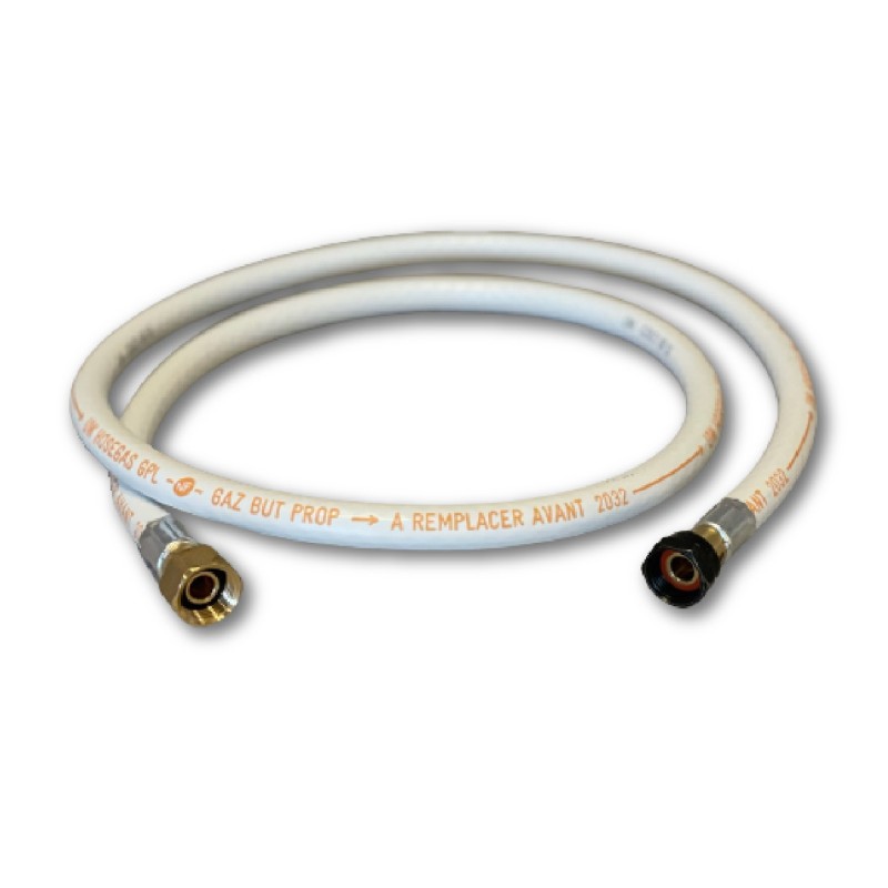 Tuyau gaz butane/propane flexible 2.00 m raccords à visser 20/150 et G1/2
