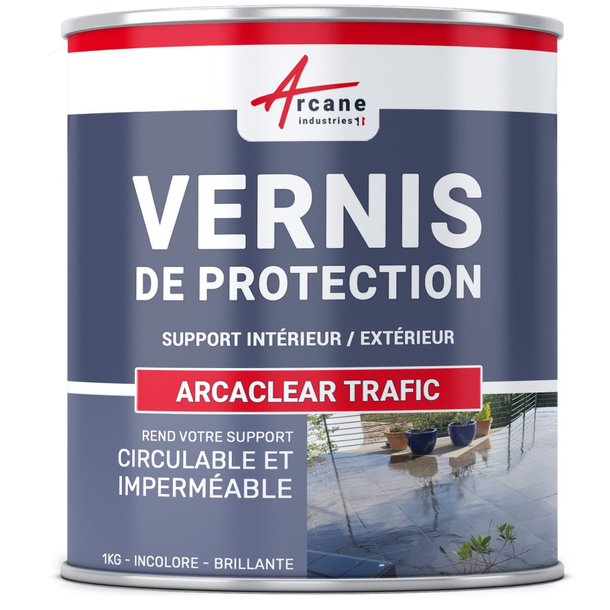 Vernis de protection circulable pour béton et carrelage - ARCACLEAR TRAFIC - 1 kg - - ARCANE INDUSTRIES 5
