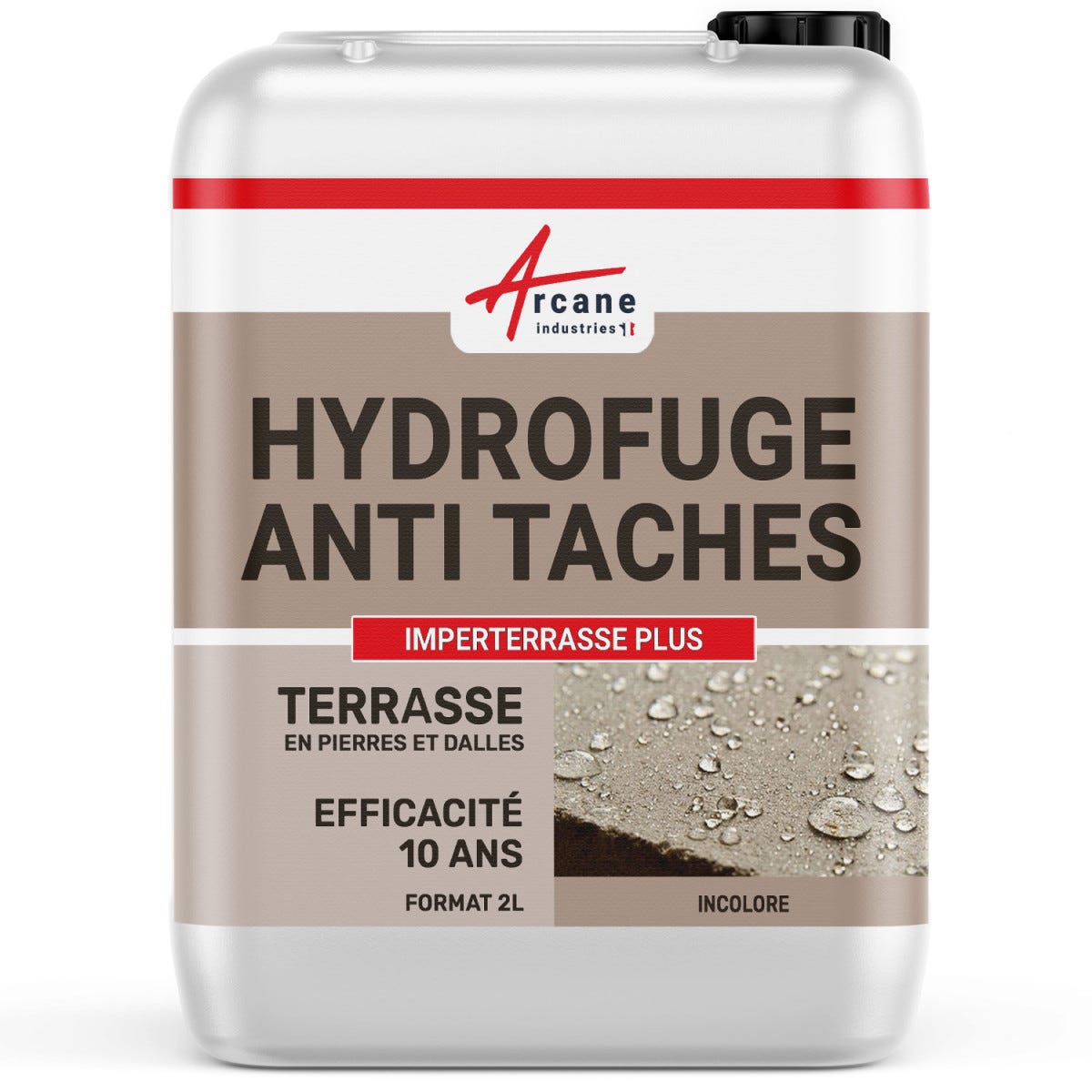 Hydrofuge Terrasse - Imperméabilisant Solvanté - IMPERTERRASSE PLUS - 2 L (environ 12 m²) - - ARCANE INDUSTRIES 0
