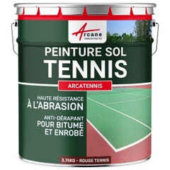 PEINTURE TENNIS - ARCATENNIS. Rouge Tennis - 3.75 kg (jusqu a 7.5 m² en 2 couches)ARCANE INDUSTRIES 0