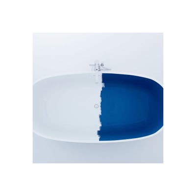 PEINTURE BAIGNOIRE LAVABO - Résine Époxy Rénovation baignoire, lavabo - 2.5 kg (jusqu'à 8 m² en 2 couches) - RAL 5021 - Bleu D'eau