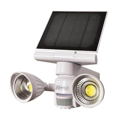Spot solaire 2x4 watt 600 lumen IP44 avec détecteur 0