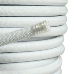 Sandow élastique Blanc 25 mètres - Qualité PRO TECPLAST 9SW - Tendeur pour bâche de diamètre 9 mm 2