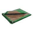 Bâche Peinture 3x5 m - TECPLAST 250PE - Verte et Marron - Haute Performance - Bâche de protection Peinture pour sol et meuble