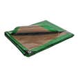 Bâche Peinture 2x3 m - TECPLAST 250PE - Verte et Marron - Haute Performance - Bâche de protection Peinture pour sol et meuble