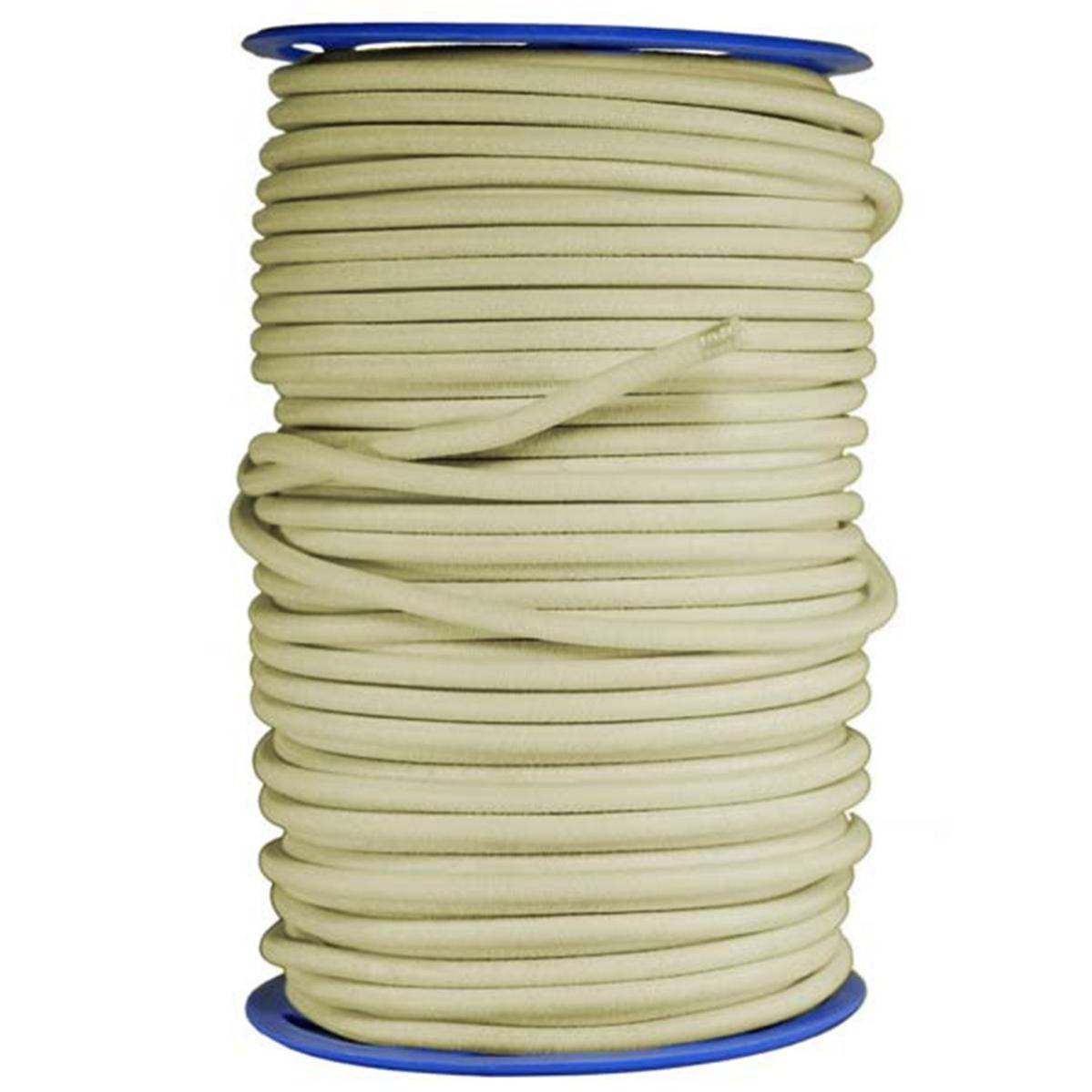 Sandow élastique Ivoire 20 mètres - Qualité PRO TECPLAST 9SW - Tendeur pour bâche de diamètre 9 mm - Made in France