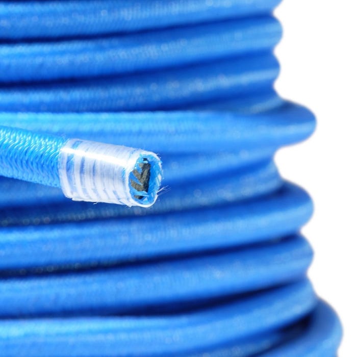 Sandow élastique Bleu 25 mètres - Qualité PRO TECPLAST 9SW - Tendeur pour bâche de diamètre 9 mm 2