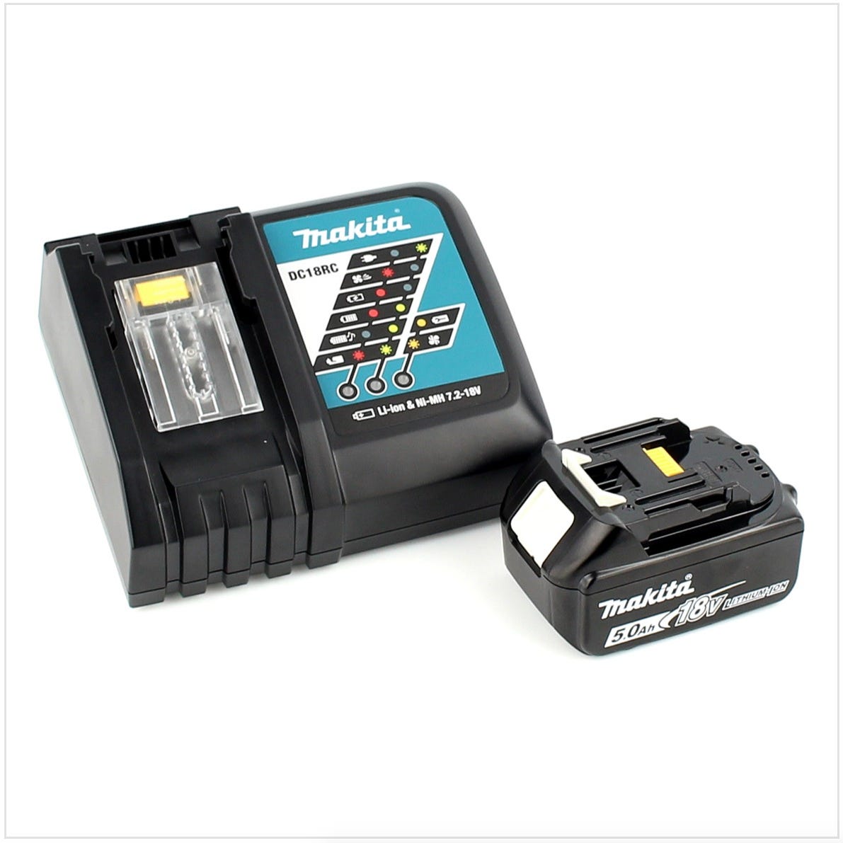 Makita DDF 481 RT1J Perceuse visseuse sans fil 18V 115 Nm + 1x Batterie 5,0Ah + Chargeur + Makpac 2 3