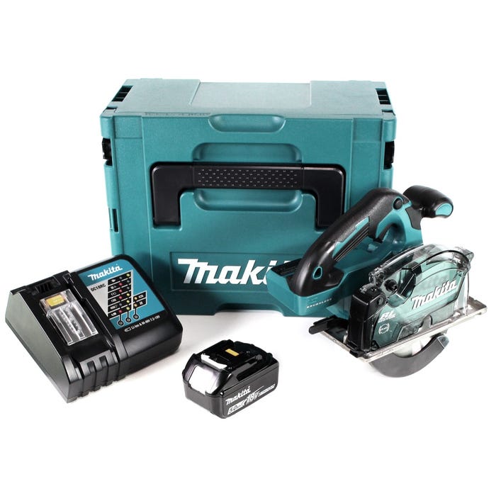 Makita DCS 553 RT1J Scie circulaire sans fil 18V 150 mm Brushless + 1x Batterie 5,0Ah + Chargeur + Coffret Makpac 0