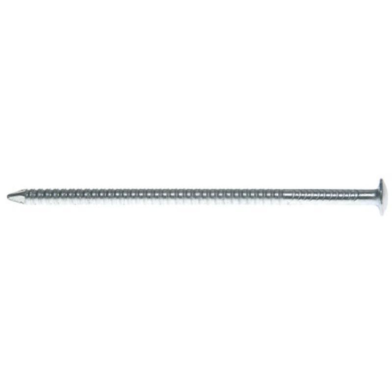 Pointes annelées tête bombée inox A4, diamètre 2,5 mm, longueur 45 mm, boîte de 500 pointes