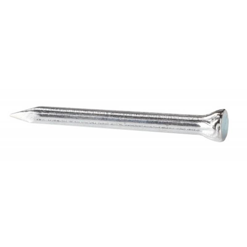 Pointes tête fraisée corps strié acier trempé zingué brillant, diamètre 2,7 mm, longueur 40 mm, boîte de 1 kg