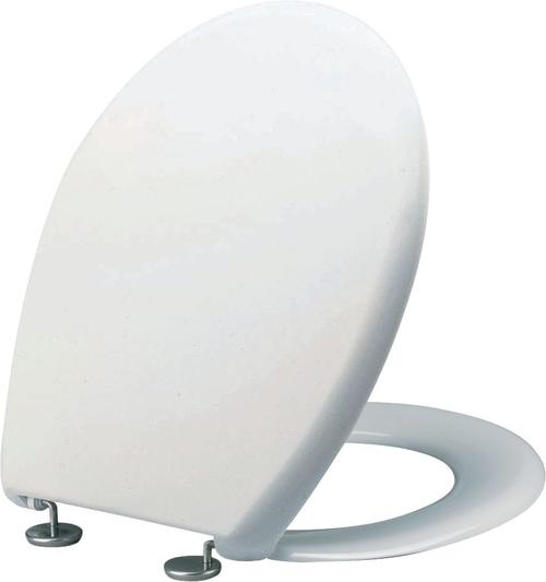 Abattant Alterna Uniform Blanc 46,5x37 Cm 2 Charnieres Inox, Ref.45525211