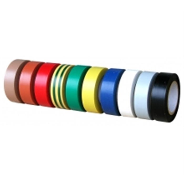 Ruban adhésif PVC électricien multi couleur 10 pièces 1040008 Outifrance 0