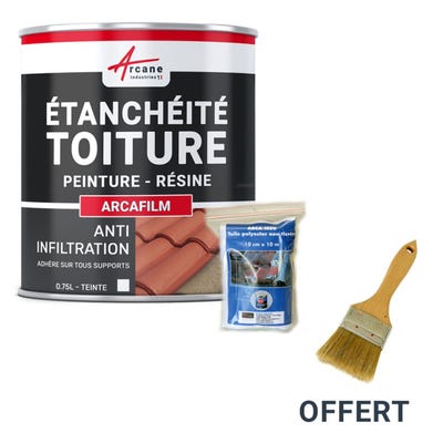 Réparation Et étanchéité Tuile Et Toiture - Arcafilm Pack - Blanc - 0.75 L (jusqu'à 0.5 M²)