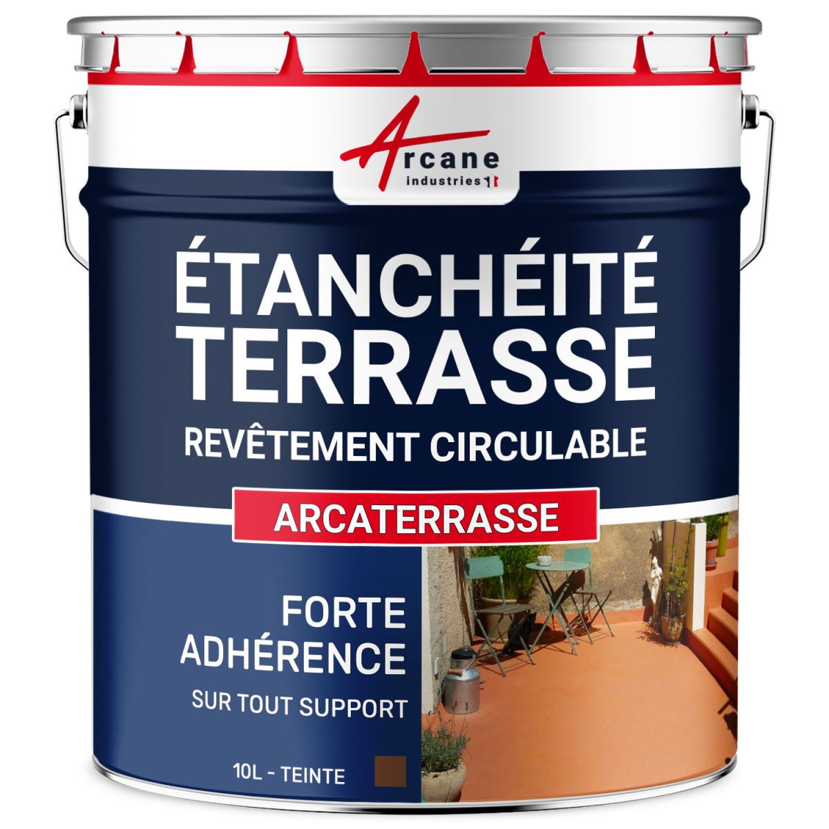 Résine Etanchéité Terrasse Circulable - Peinture Colorée - ARCATERRASSE - 10 L - Taupe - ARCANE INDUSTRIES 0